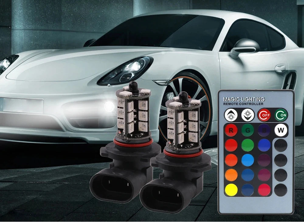 RGB LED Fog Light Bulbs – Multi-Color 5050 Chip Upgrade (H11 / H8 / H9 / H7 / 9005 / 9006 & More)