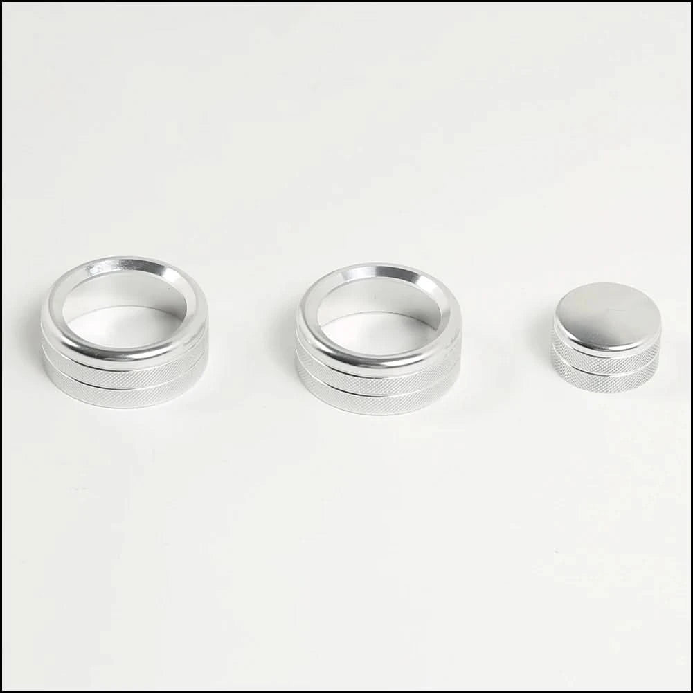 Corvette C6 Aluminum Climate Control Knob Rings – Interior Trim Upgrade (2007–2013, 3-Piece Set)