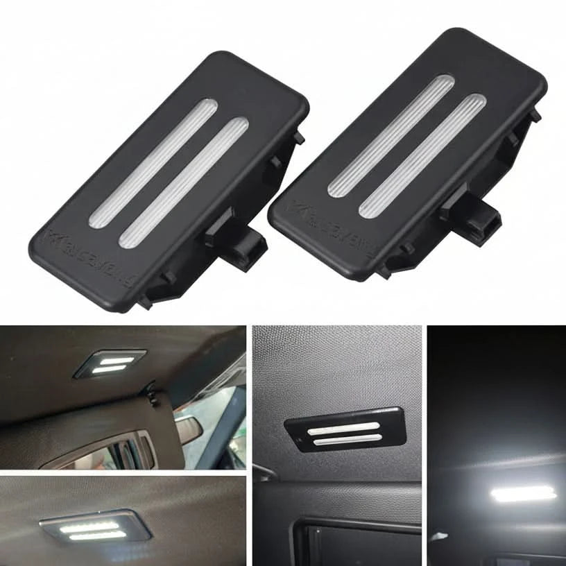 LED Sun Visor Vanity Mirror Reading Lights – White Upgrade for BMW E90 E60 E61 X1 X3 X5 X6