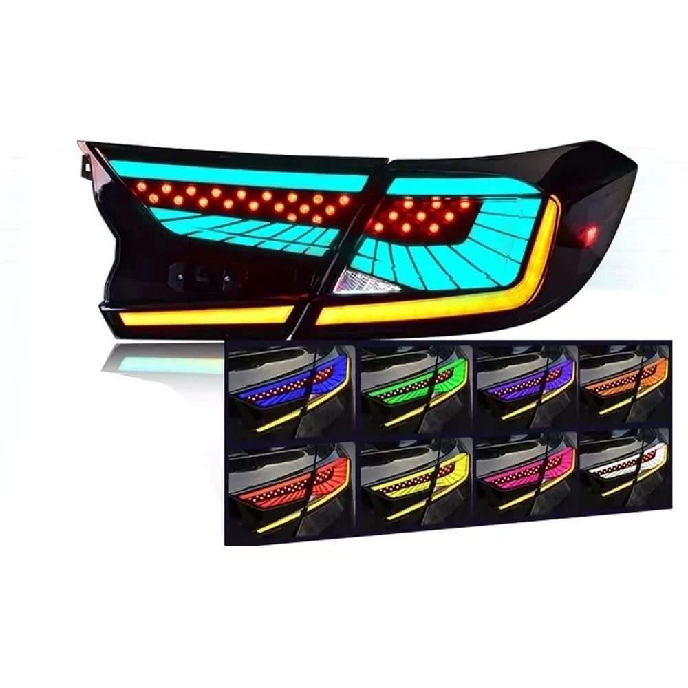 Honda Accord RGB LED Tail Lights – Smoked Lens with Startup Animation (2018–2022 Sedan)