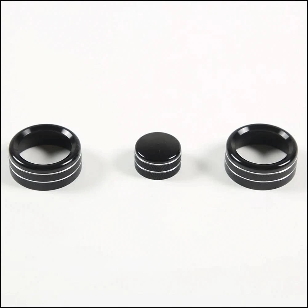 Corvette C6 Aluminum Climate Control Knob Rings – Interior Trim Upgrade (2007–2013, 3-Piece Set)