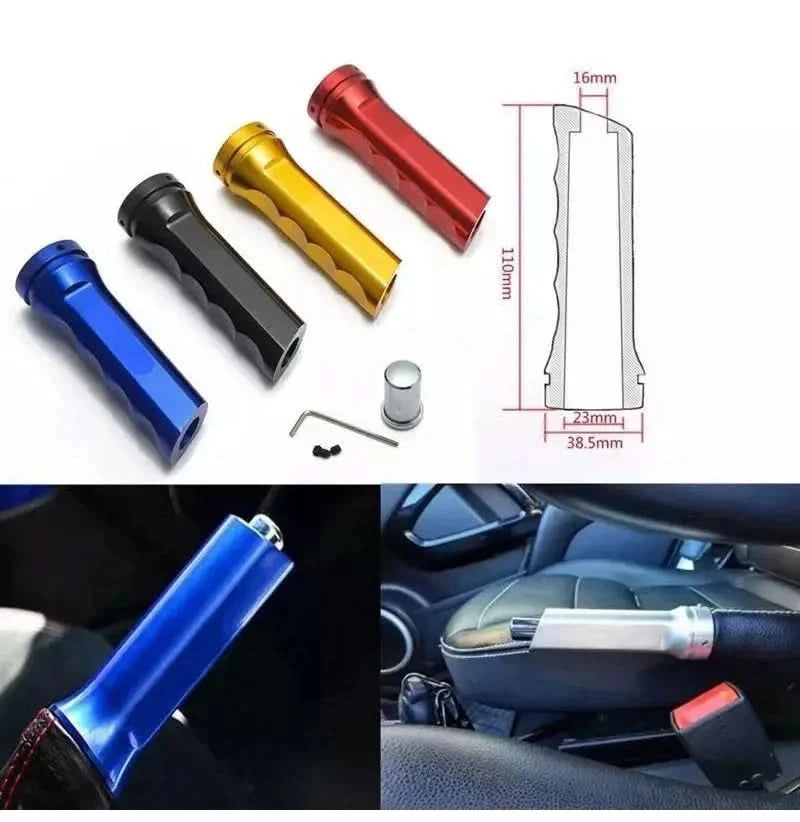 Universal Aluminum Handbrake Handle Cover – Performance Style Parking Brake Upgrade (8 Color Options)