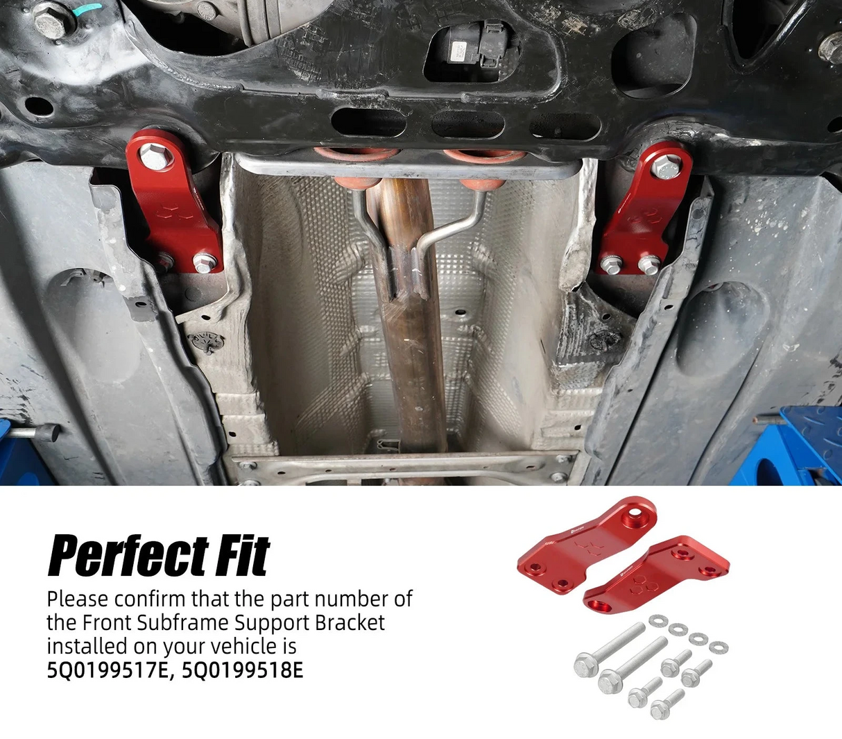 MQB Front Subframe Support Bracket Upgrade – Golf MK7 / MK8, Audi A3 / S3 / RS3, Q2 / Q3