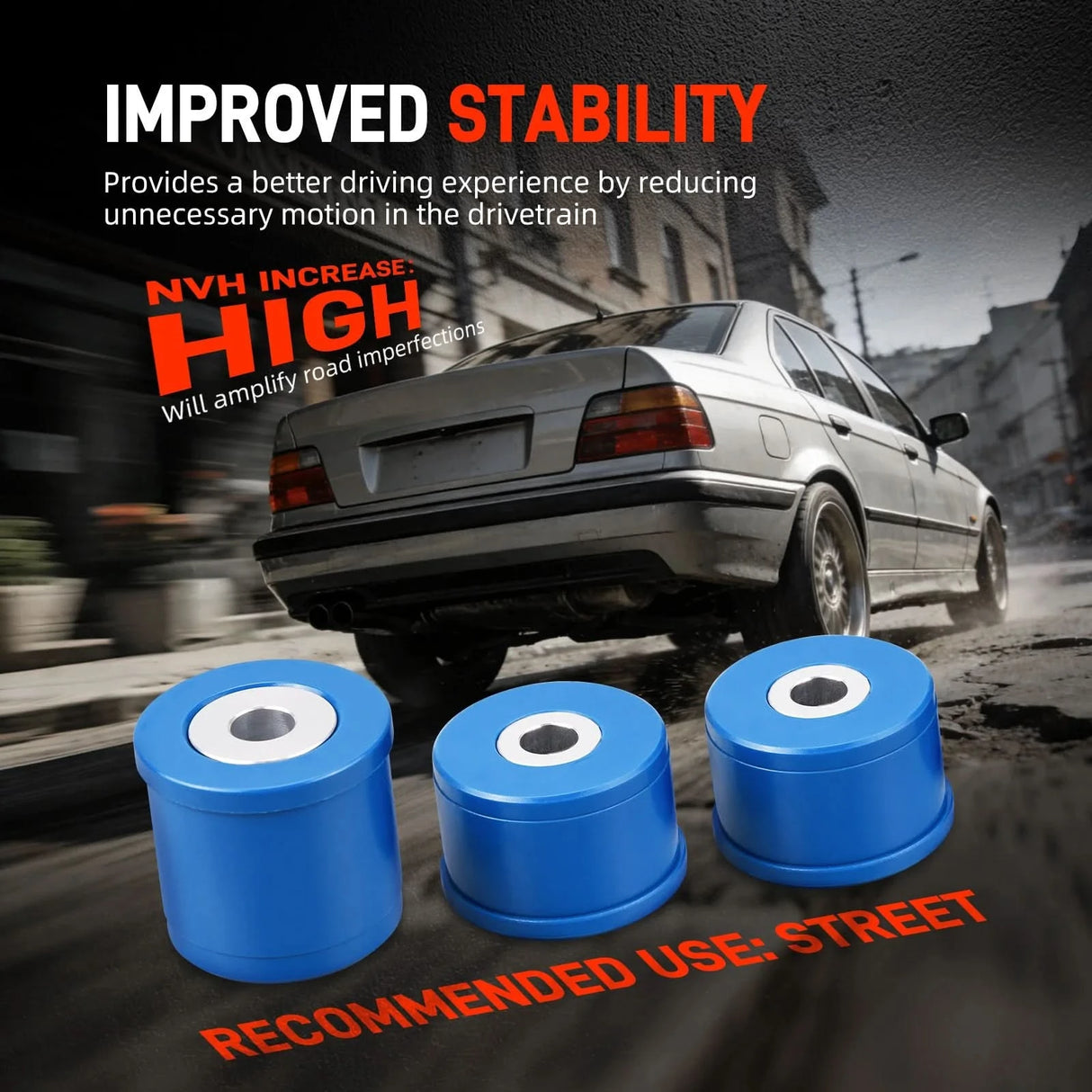 95A Polyurethane Differential Mount Bushings for BMW E36 (1992–1999, Non-M3)