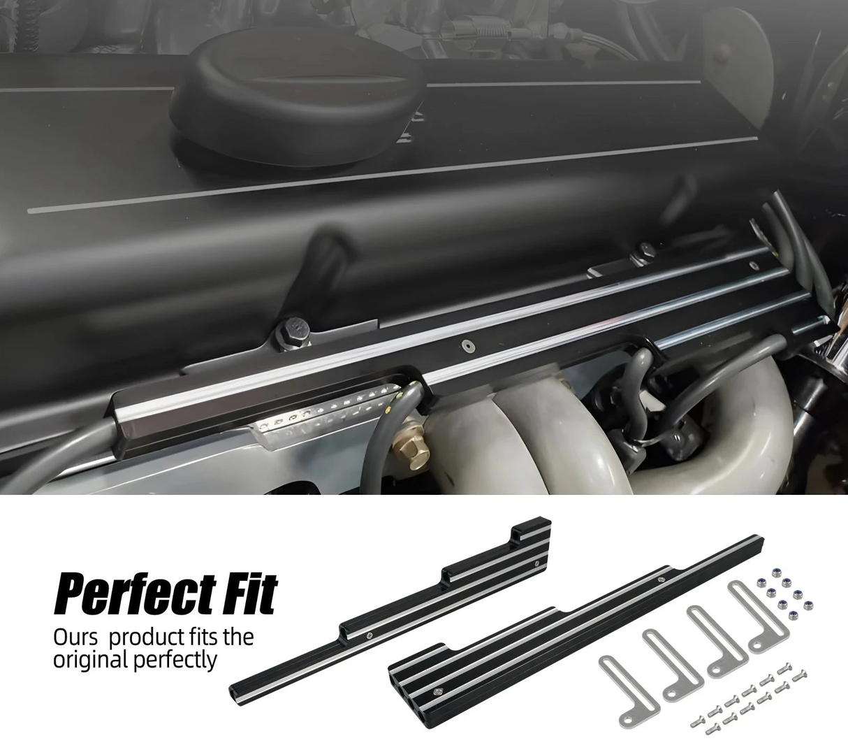Billet Spark Plug Wire Loom Kit – Perimeter-Bolt V8 Engines | Heat-Resistant, CNC Aluminum (23-Piece Set)