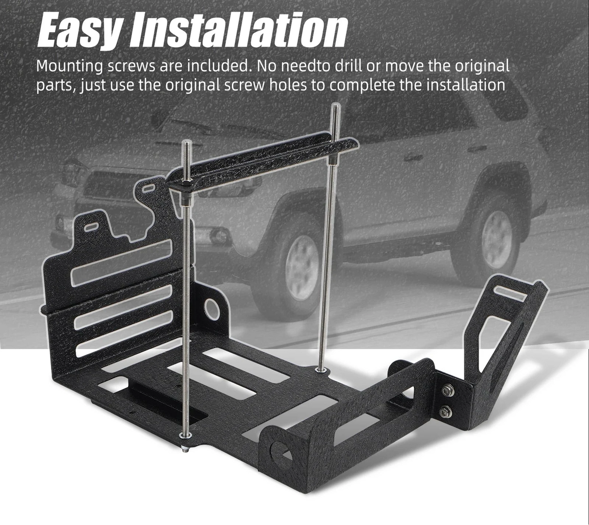 Secondary Battery Tray – Toyota 4Runner 5th Gen (2010–2023) | Group 34 / 35 Dual Battery Mount