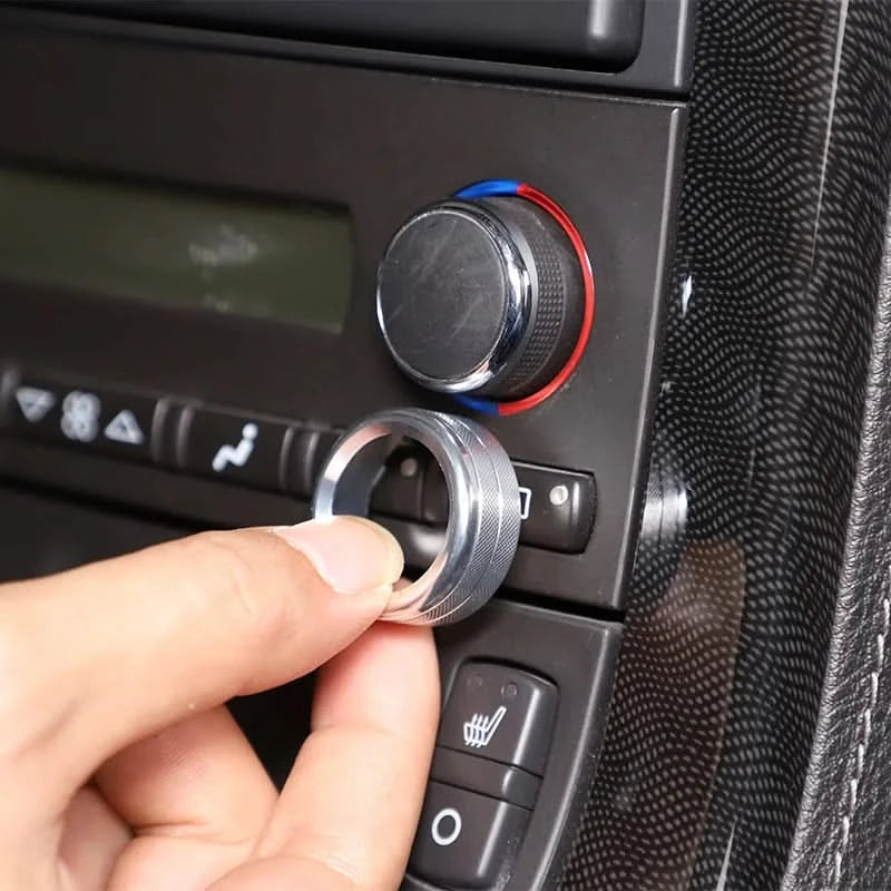 Corvette C6 Aluminum Climate Control Knob Rings – Interior Trim Upgrade (2007–2013, 3-Piece Set)