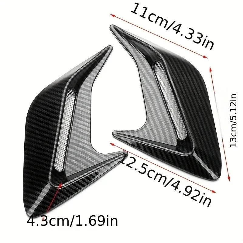 Universal Shark Gill Side Vent Trim (Pair) – Fender/Hood/Trunk Stick-On Accent