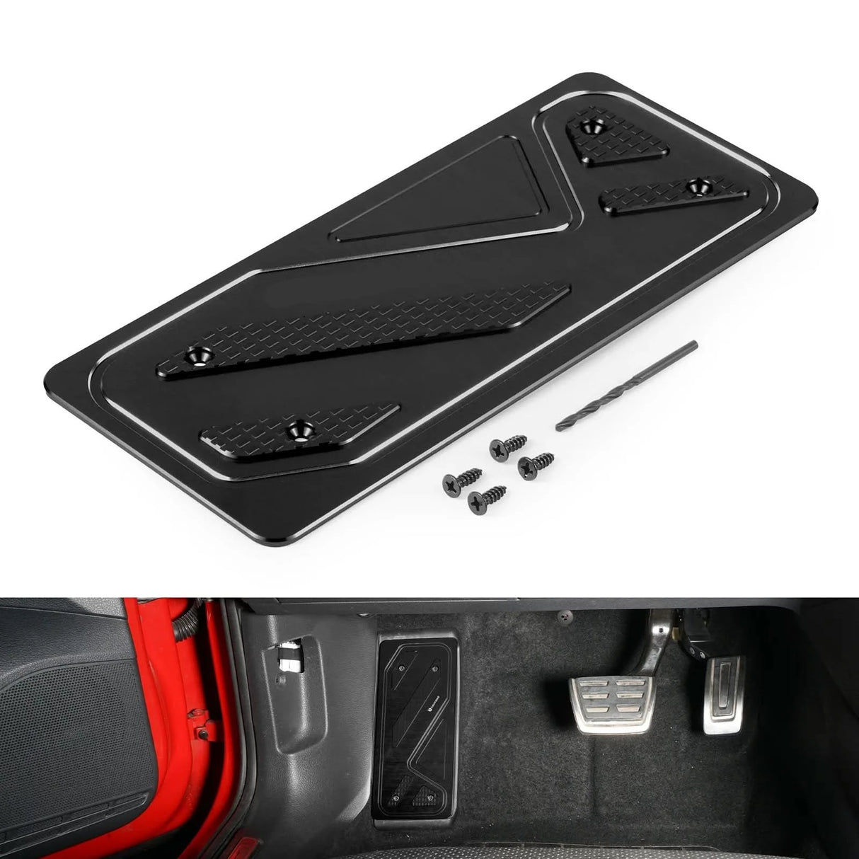 Aluminum Foot Rest Pedal Cover for VW Golf MK7/MK8, Audi A3/RS3 8V, SEAT Leon 5F – (LHD)