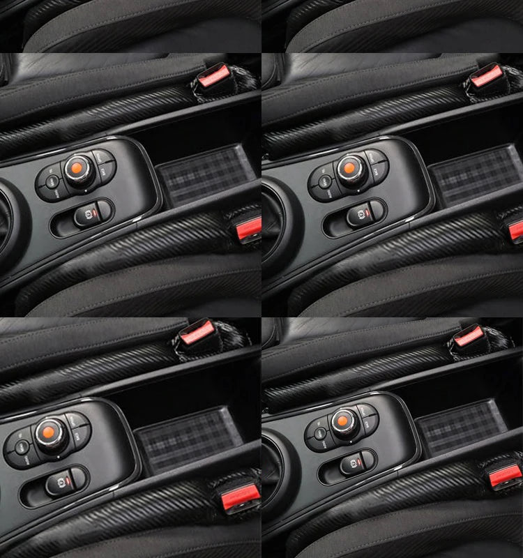 BMW Leather Car Seat Gap Filler Strip / Side Seam Leak-Proof Plug for E90 / F06 / F07 / F10 / F20 / F22 / F30 / F32 / F40 / F46 / M3 / M4 (Brown / Carbon Fiber Black)