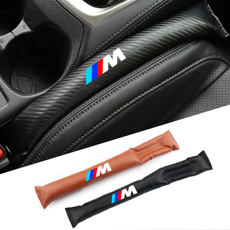 BMW Leather Car Seat Gap Filler Strip / Side Seam Leak-Proof Plug for E90 / F06 / F07 / F10 / F20 / F22 / F30 / F32 / F40 / F46 / M3 / M4 (Brown / Carbon Fiber Black)