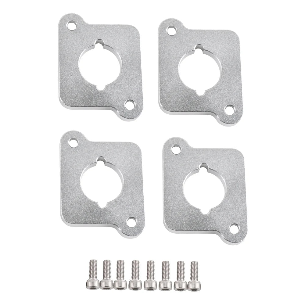 VW / Audi 1.8T 20V to 2.0 TFSI / R8 Coilpack Adapter Plate Set Billet Aluminum (Frosted Silver) for A3 / S3 / A4 / A6 / TT MK1 / Golf MK4 / GTI / Jetta / Beetle / Passat 1996 - 2011