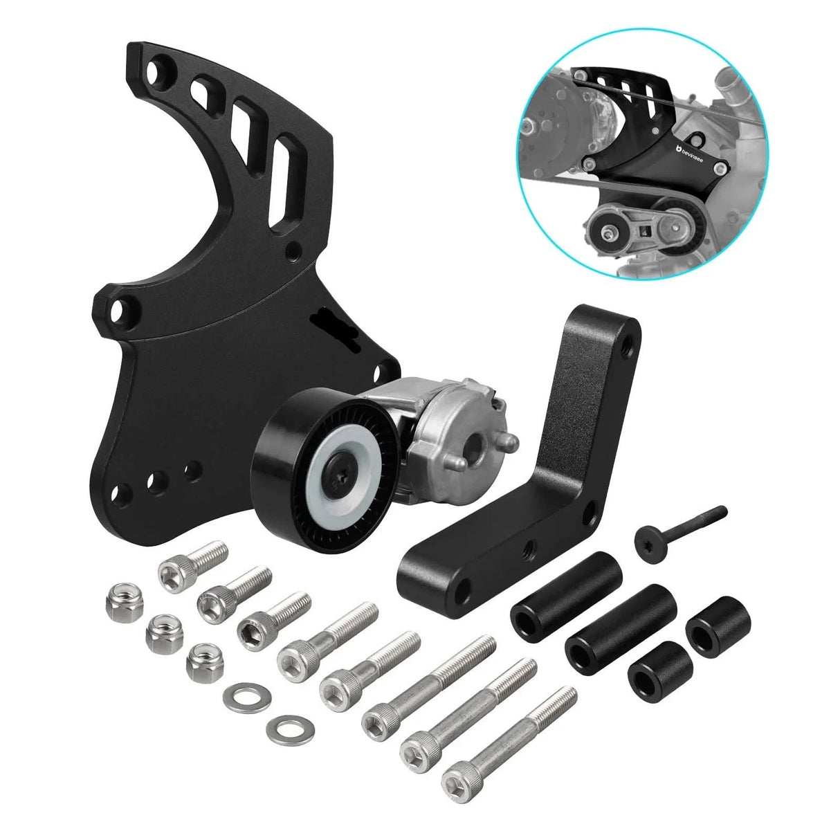 LS 508 A/C Compressor Bracket & Tensioner Kit for 4.8L / 5.3L / 6.0L / 6.2L Truck & SUV Engines