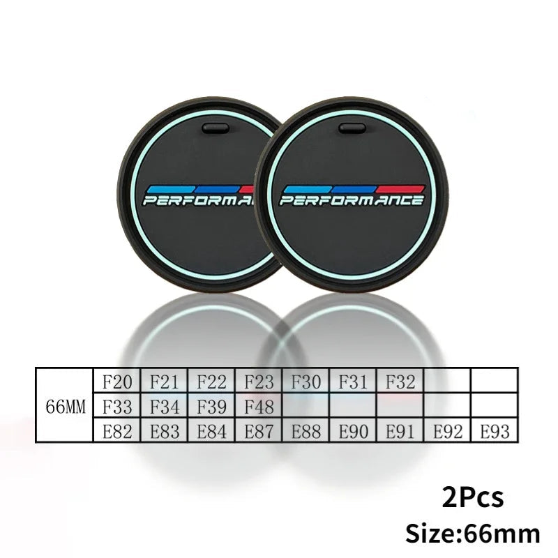 Silicone Cup Holder Coaster Set for BMW – 2PCS Interior Cup Mat for X1 X2 X3 X4 X5 X6 & 1–7 Series (Multiple Chassis Fitment)