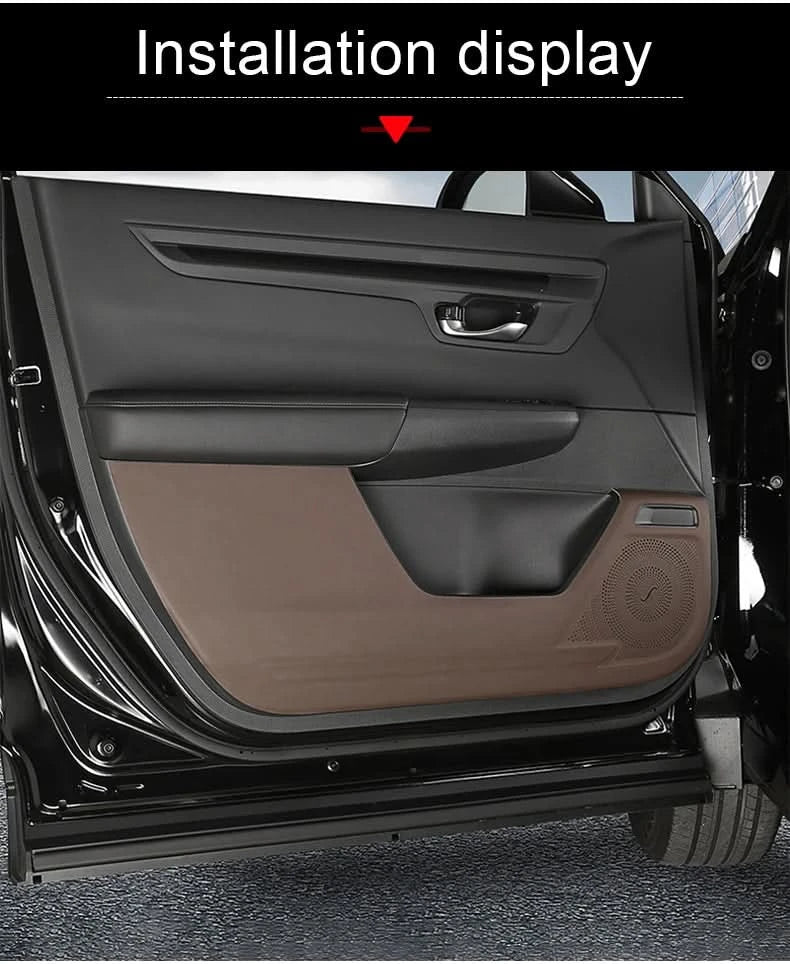 Honda CR-V 6th Gen Door Anti-Kick Pads – PU Leather Side Panel Protectors (2023–2025 Hybrid)