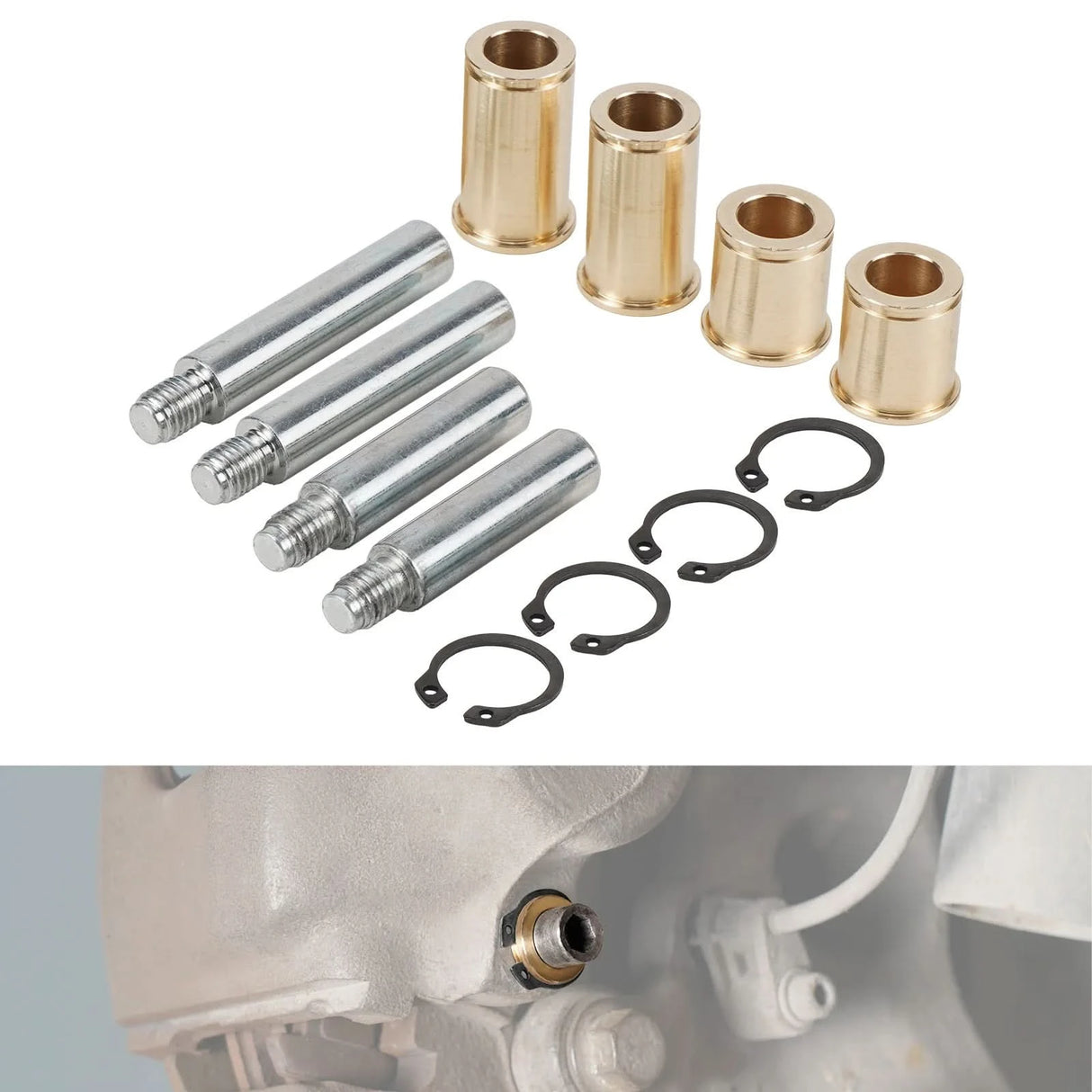 Solid Brass Front Brake Caliper Guide Bushing Kit – BMW E9X / E60 / E82 / E89