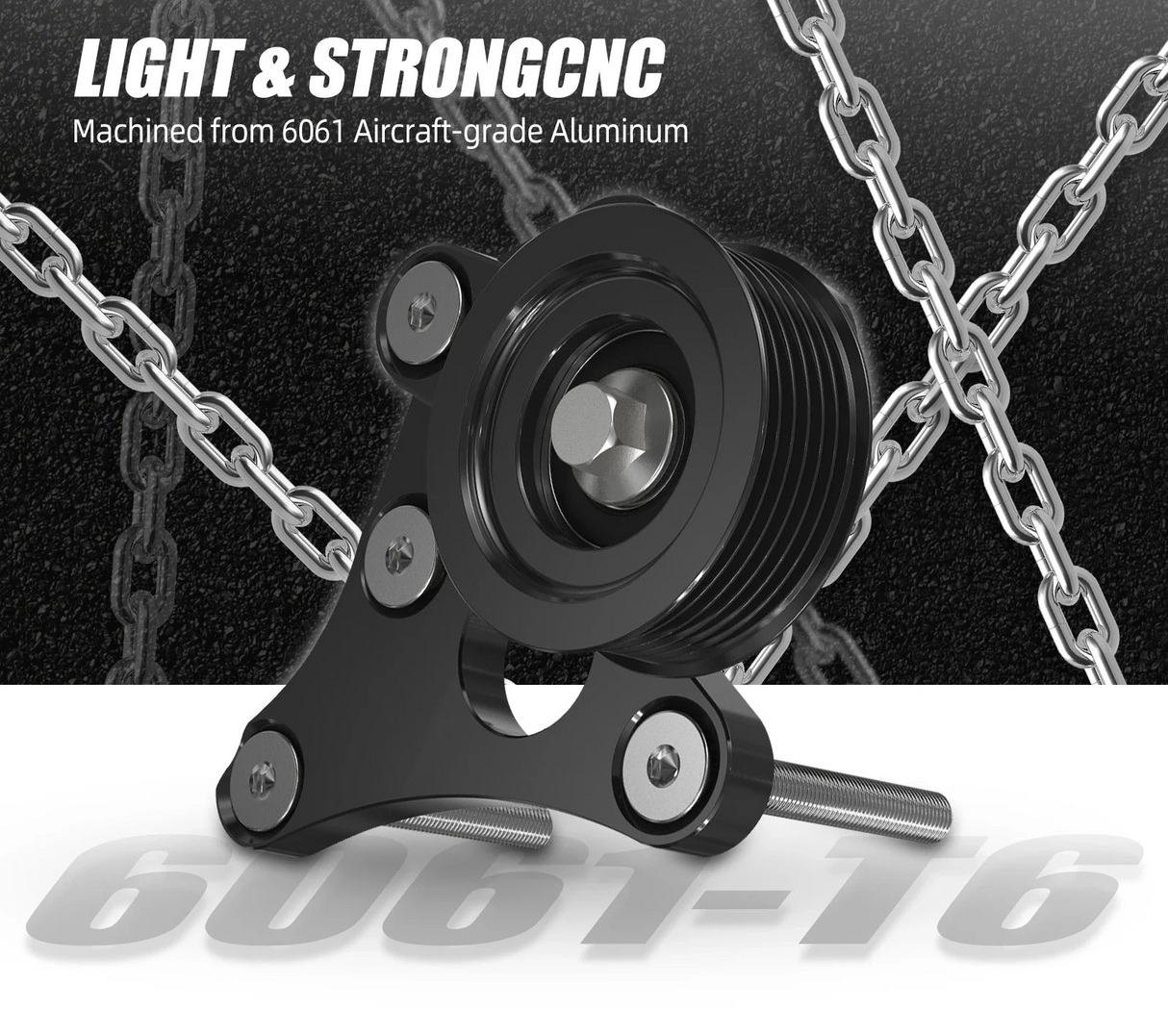 Billet Manual Belt Tensioner w/ Pulley – LS Truck & SUV Engines (4.8L / 5.3L / 6.0L / 6.2L)