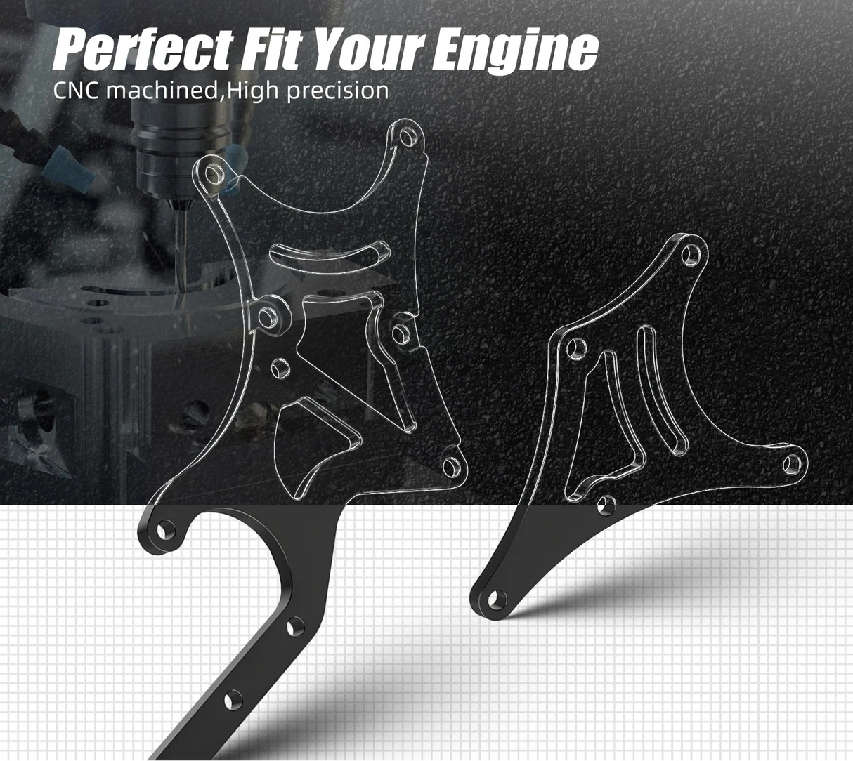 LS Truck Alternator & Power Steering Relocation Kit – Driver Side, Billet Aluminum
