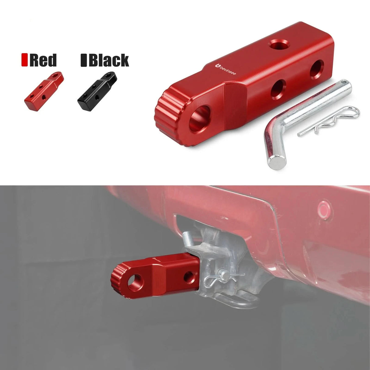 Billet Aluminum Hitch Link Shackle Mount – 2” Receiver (Adjustable, Anodized)