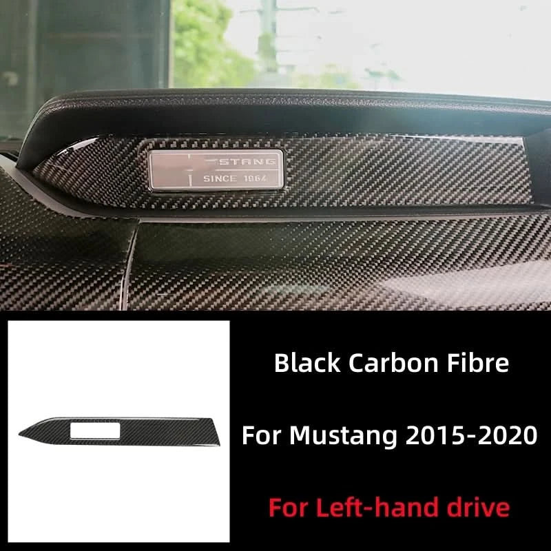 Carbon Fiber Interior Trim Sticker Set – Ford Mustang 2015–2021 Dashboard & Console Accents