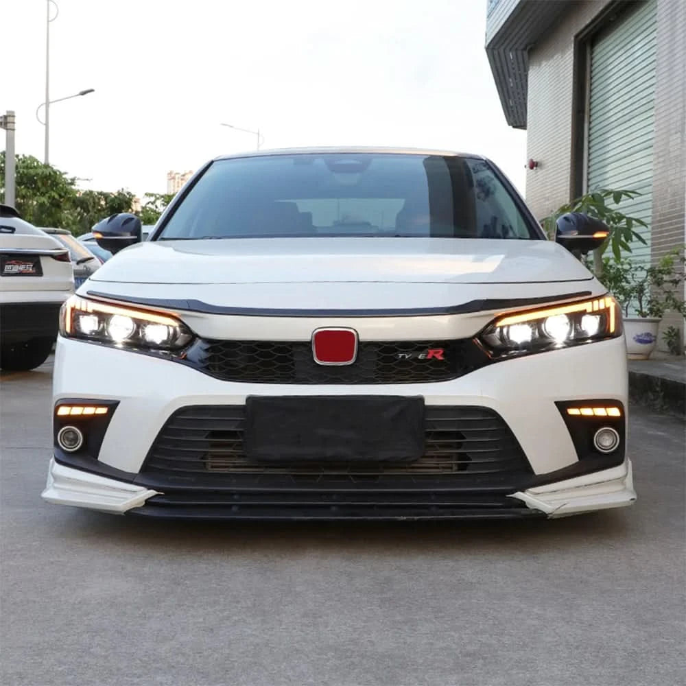 Honda Civic LED Projector Headlights with Devil Eyes DRL – Front Headlight Assembly (2022)