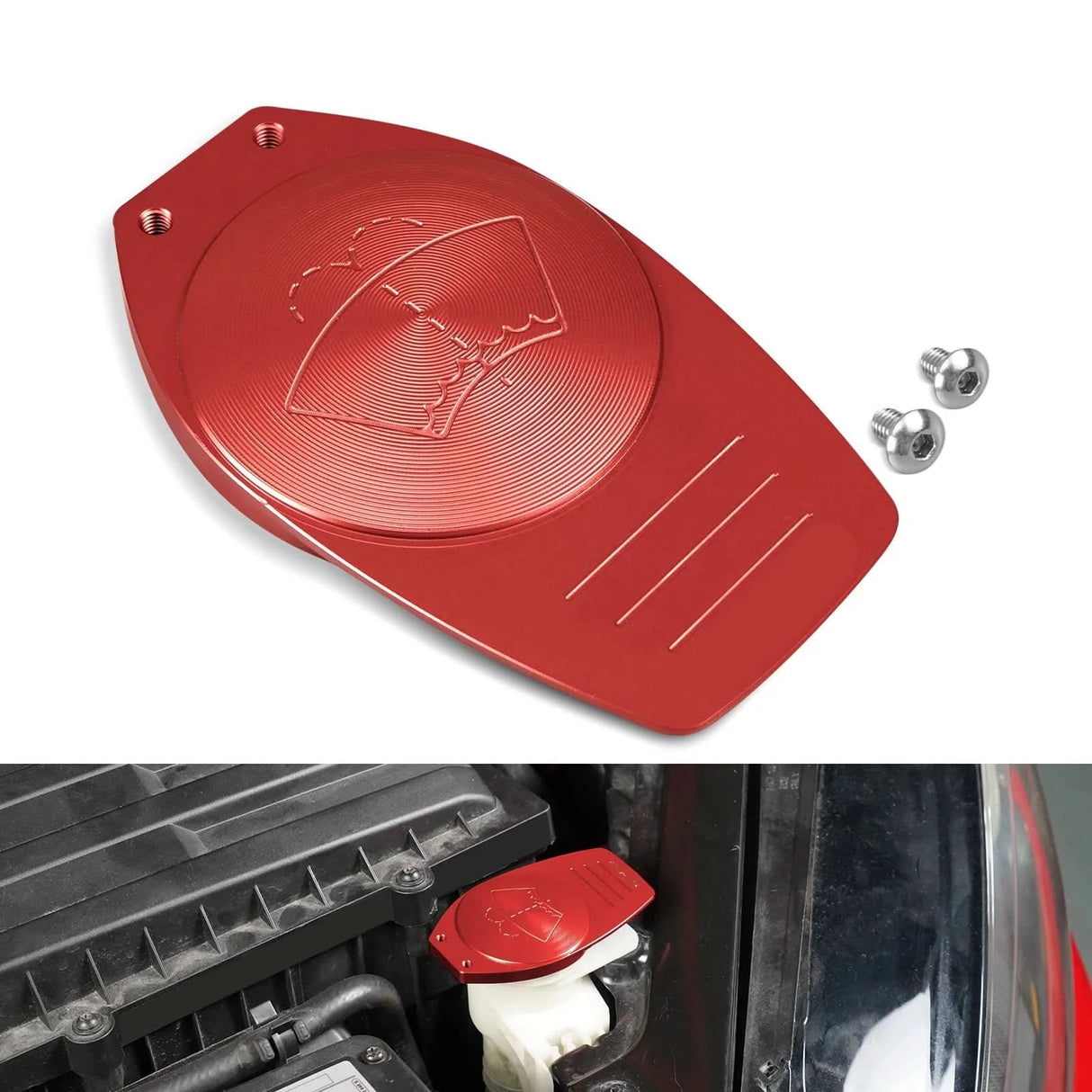 Billet Aluminum Windshield Washer Reservoir Cap – MQB Platform (Golf 7/7.5, A3/S3/RS3, TT, Tiguan)