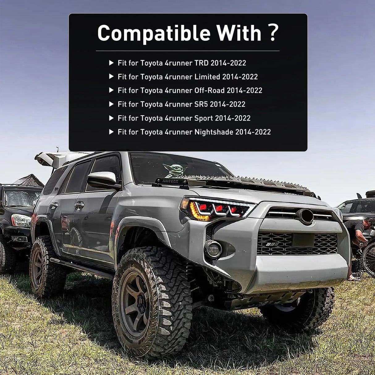 LED Headlight Assembly with Sequential Turn Signals & Start-Up DRL – Toyota 4Runner 5th Gen (2014–2022)