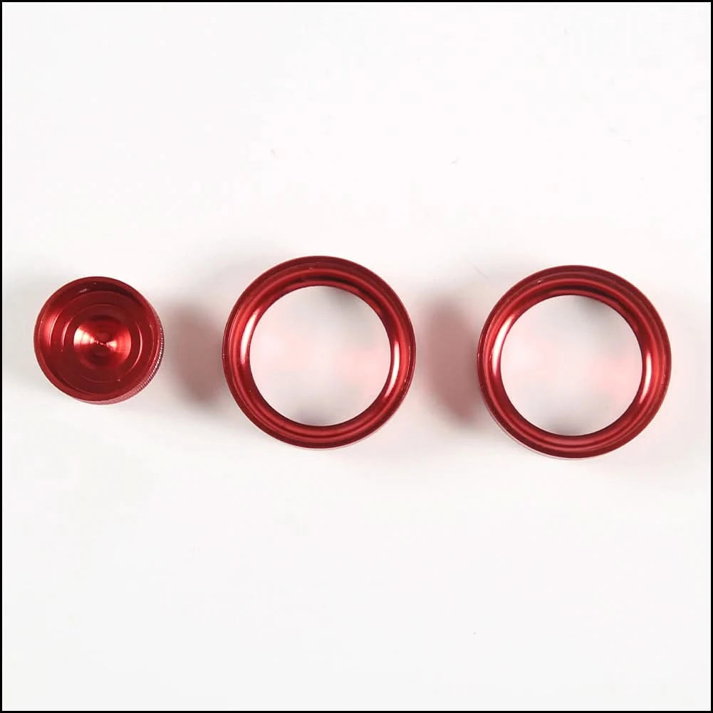 Corvette C6 Aluminum Climate Control Knob Rings – Interior Trim Upgrade (2007–2013, 3-Piece Set)