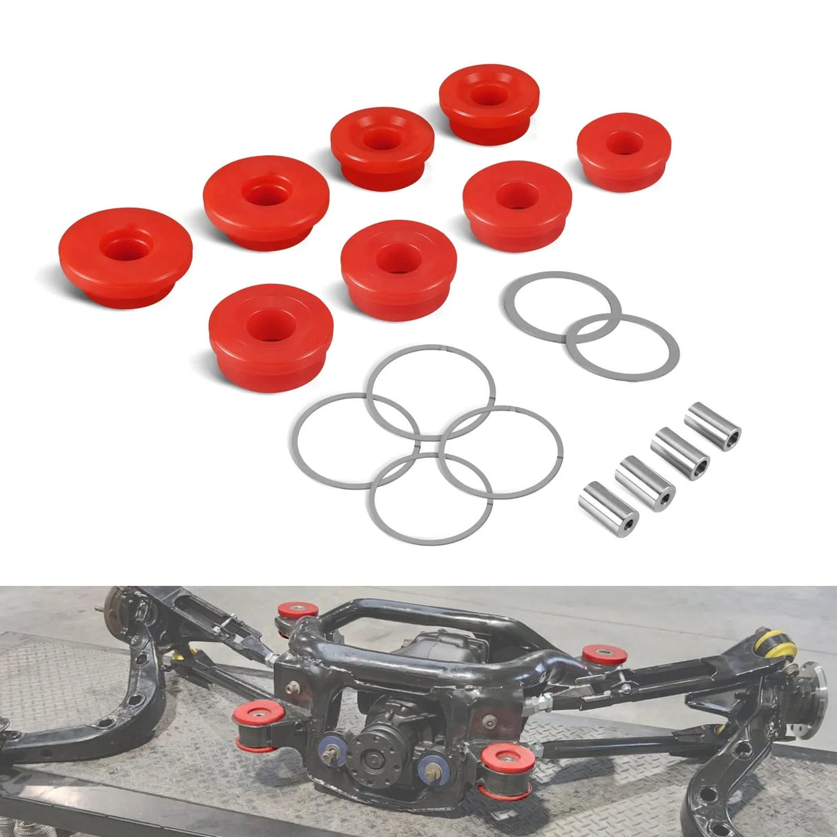 80A Polyurethane Rear Subframe Bushing Kit for BMW E46 (1999-2005) & X3 E83 (2004-2010) Performance Suspension Upgrade