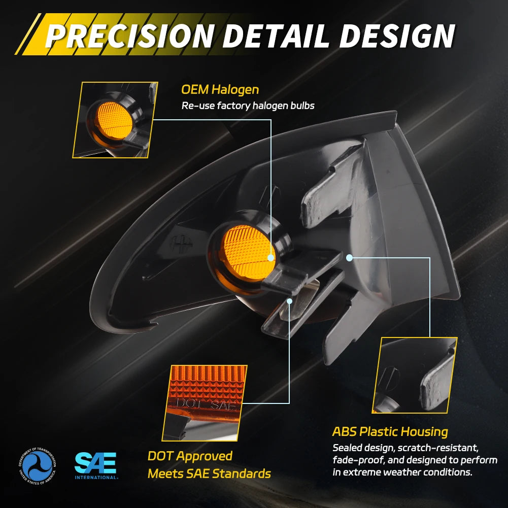 BMW E46 Front Corner Turn Signal Lights – Parking & Side Marker Lamps (1998–2001 Pre-LCI, Pair)