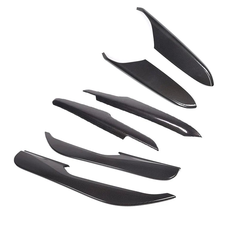 Corvette C8 Interior Door Anti-Kick Panel Covers (2020–2023) – Carbon Fiber/Red