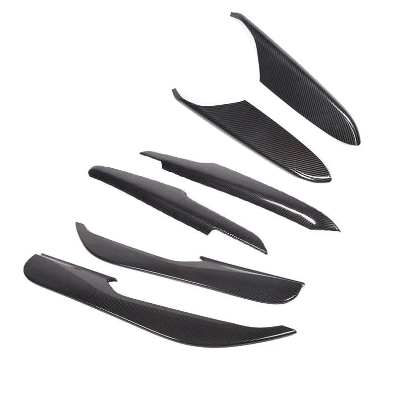 Corvette C8 Interior Door Anti-Kick Panel Covers (2020–2023) – Carbon Fiber/Red