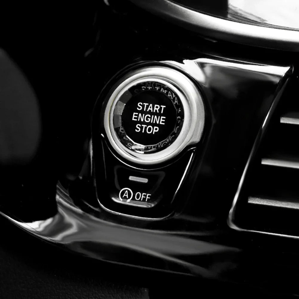 Crystal Engine Start Stop Button Cover for BMW E-Chassis Models – Interior Trim Upgrade