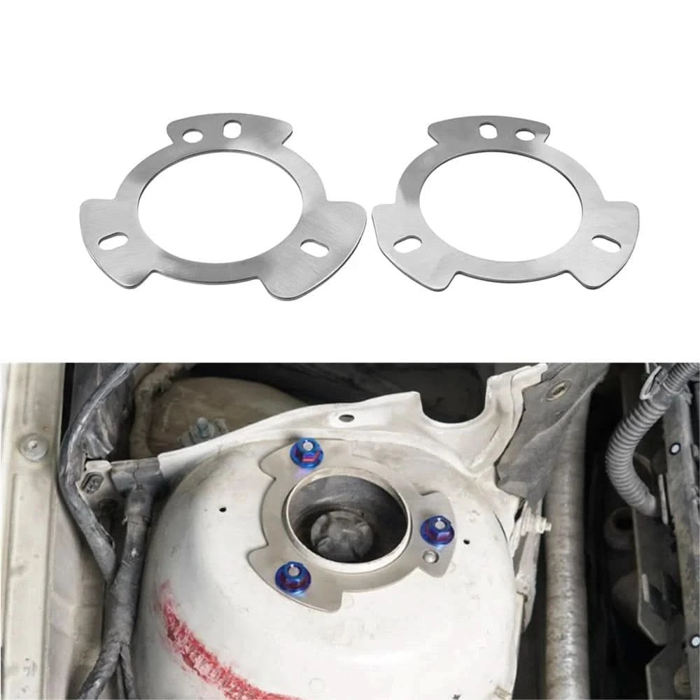 Stainless Steel Front Shock Tower Reinforcement Plates – BMW E46 (2002–2006)