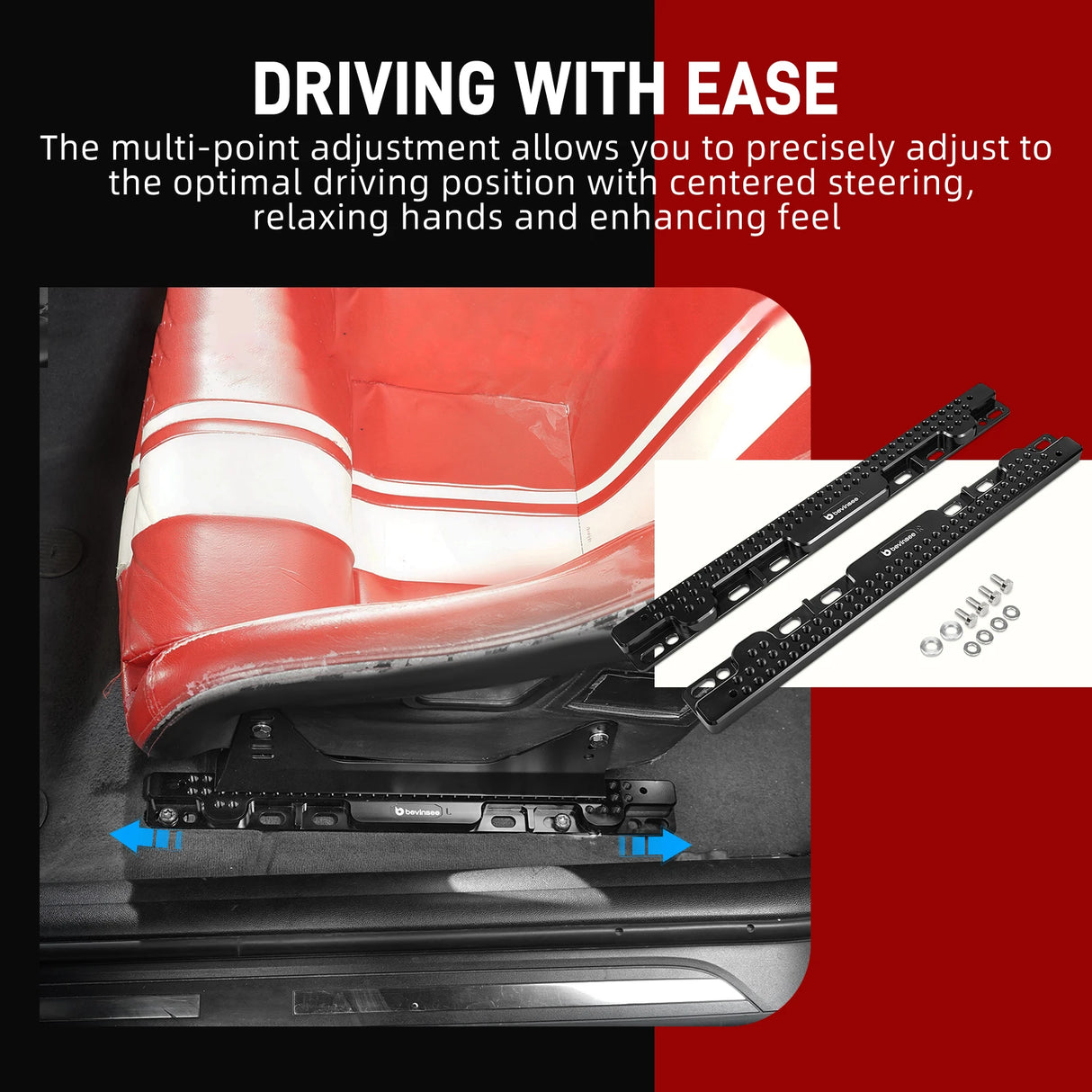 Adjustable Aluminum Seat Floor Mount Adapter – BMW E82 / E90 / E91 / E92