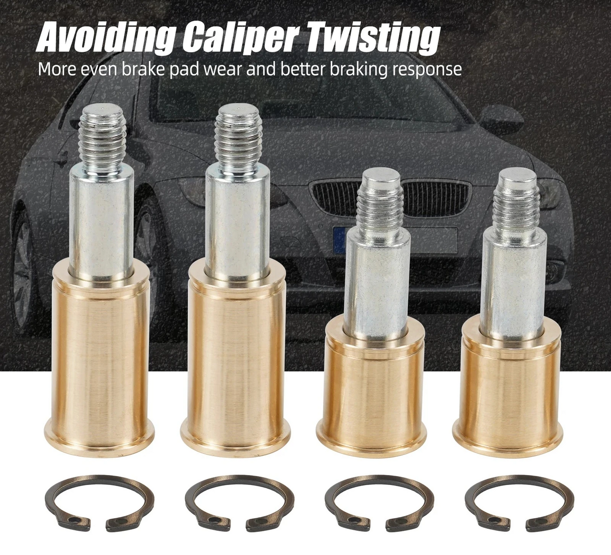 Solid Brass Front Brake Caliper Guide Bushing Kit – BMW E9X / E60 / E82 / E89