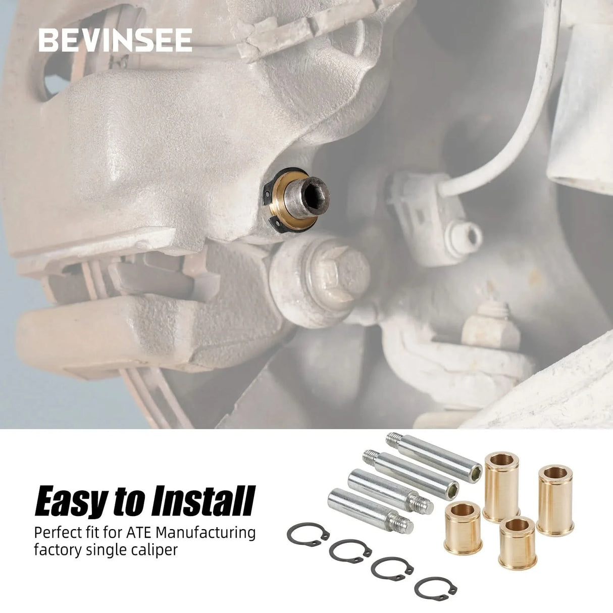 Solid Brass Front Brake Caliper Guide Bushing Kit – BMW E9X / E60 / E82 / E89
