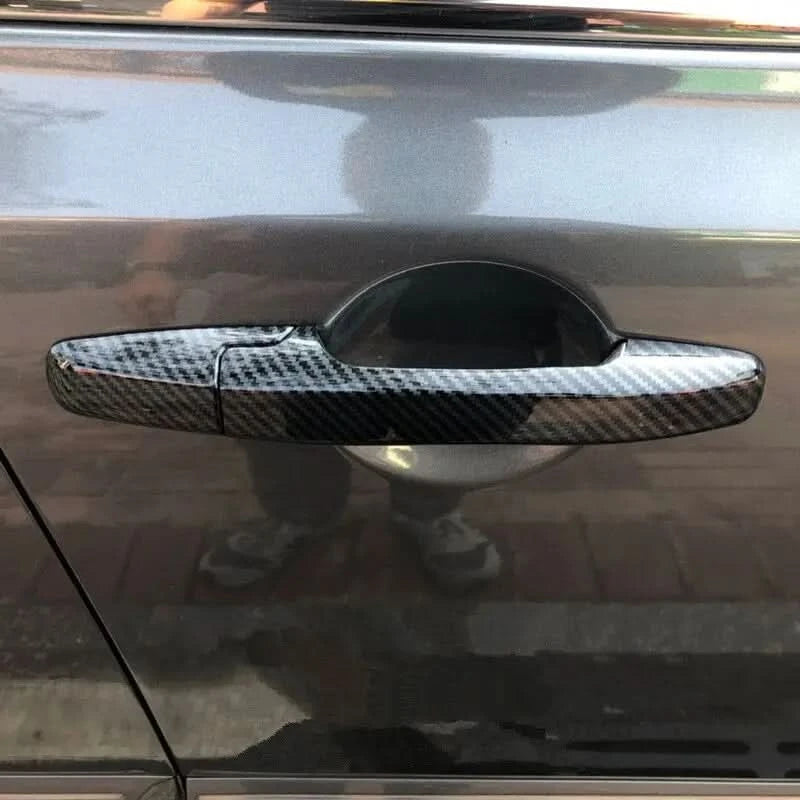 Carbon Fiber Style Exterior Door Handle Cover Trim for Honda Civic 2006–2011 & Pilot 2009–2015 – ABS Protective Molding Set