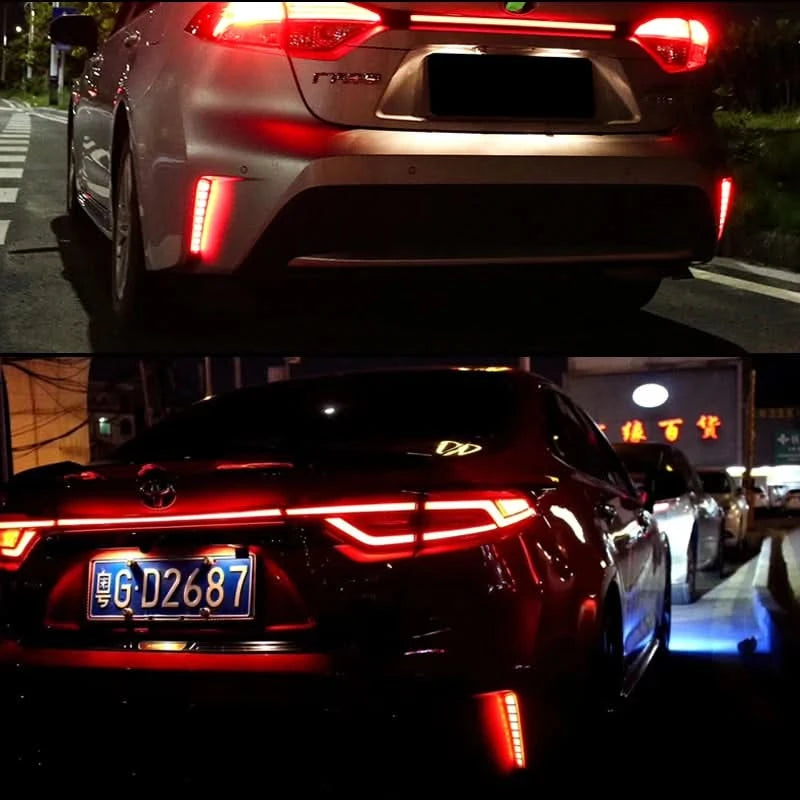 LED Rear Bumper Reflector Lights for Toyota Corolla (2020–2025) – Start-Up Animation, Sequential Turn Signal, Brake & Tail Lamp Upgrade