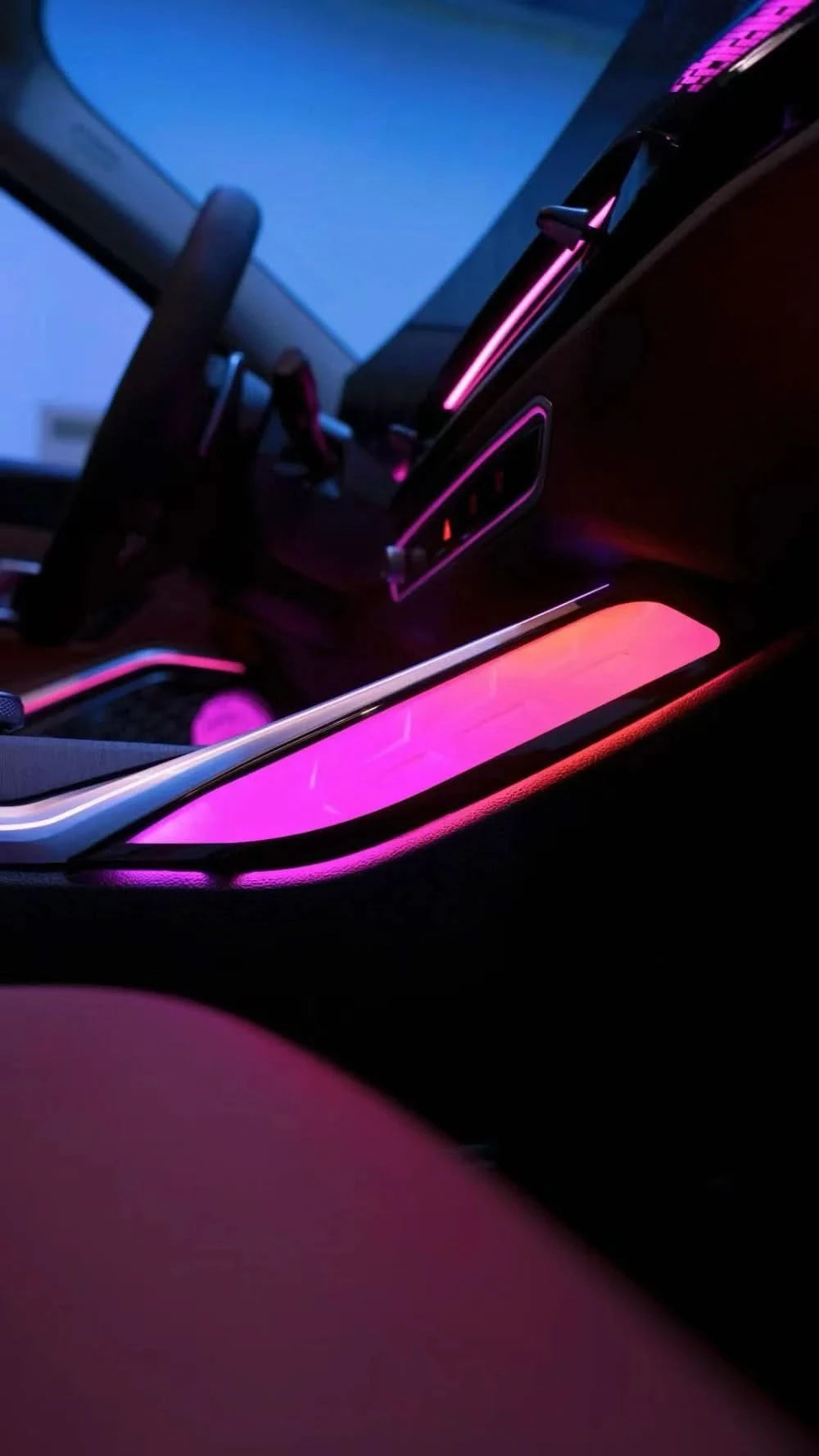 BMW G-Series Crystal Center Console Ambient Light – 11-Color Interior Saddle Lighting Upgrade