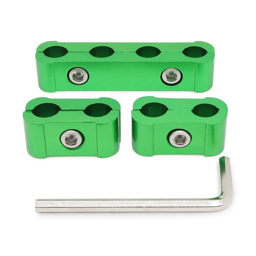 Aluminum Spark Plug Wire Separator Clamp Kit (8mm–10mm) – Engine Bay Dress-Up Set