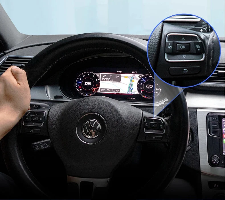 VW Golf MK7 Digital Instrument Cluster – 12.3” HD Virtual Dashboard Upgrade (2013–2020)