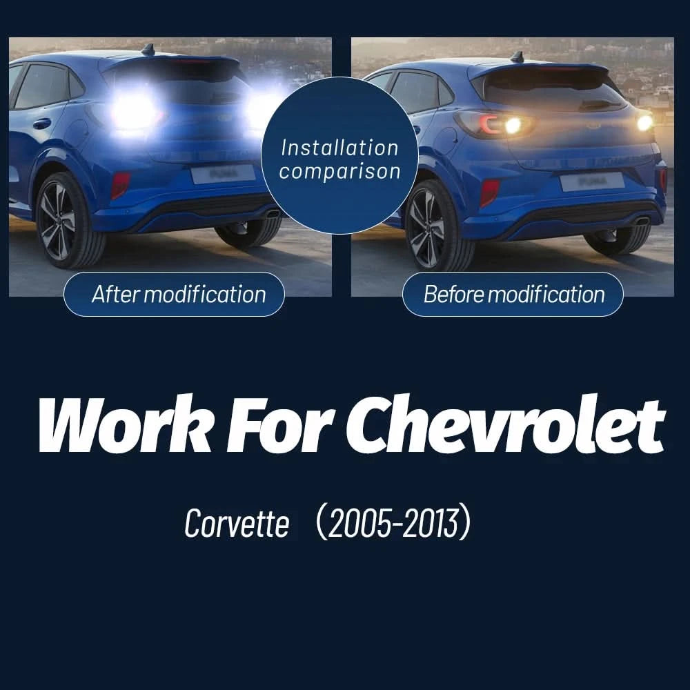 Chevrolet Corvette C6 LED Reverse Lights – 6000K High-Output Backup Bulbs (2005–2013, Pair)