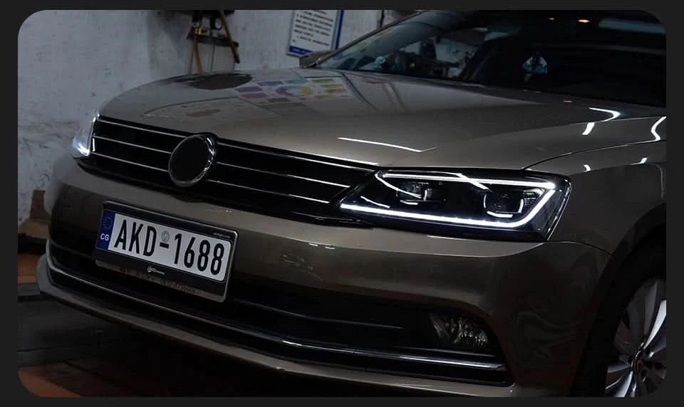 LED Headlights for Volkswagen Jetta MK6 (2011–2018) – Projector Lens & DRL Head Lamp Upgrade