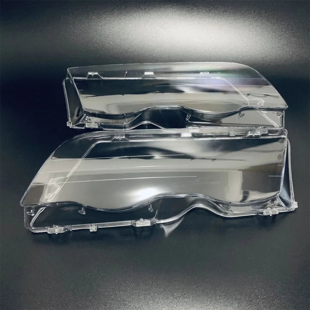 Clear Headlight Lens Covers – Fits BMW E46 3-Series Sedan/Wagon (1998–2001) | OEM-Style Replacement Lamp Shell Set (2PCS)
