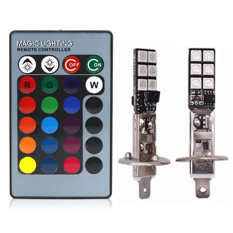 RGB LED Fog Light Bulbs – Multi-Color 5050 Chip Upgrade (H11 / H8 / H9 / H7 / 9005 / 9006 & More)