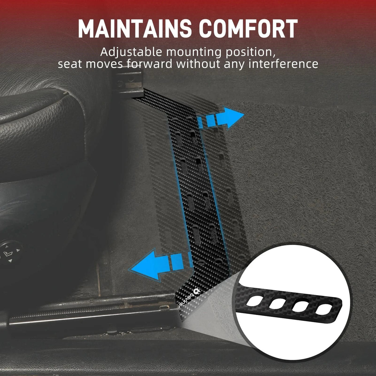 Carbon Fiber Fire Extinguisher Seat Mount Bracket – E46 3 Series (1999–2005)