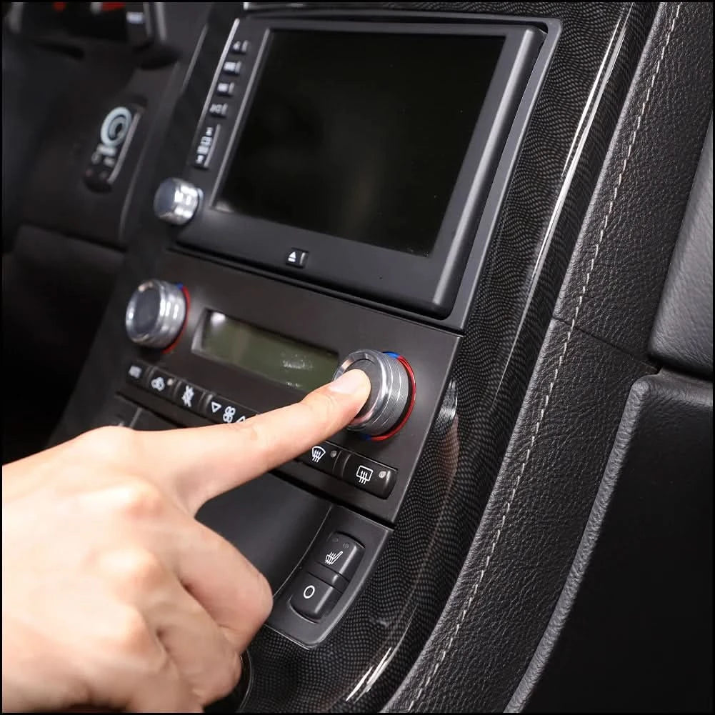 Corvette C6 Aluminum Climate Control Knob Rings – Interior Trim Upgrade (2007–2013, 3-Piece Set)