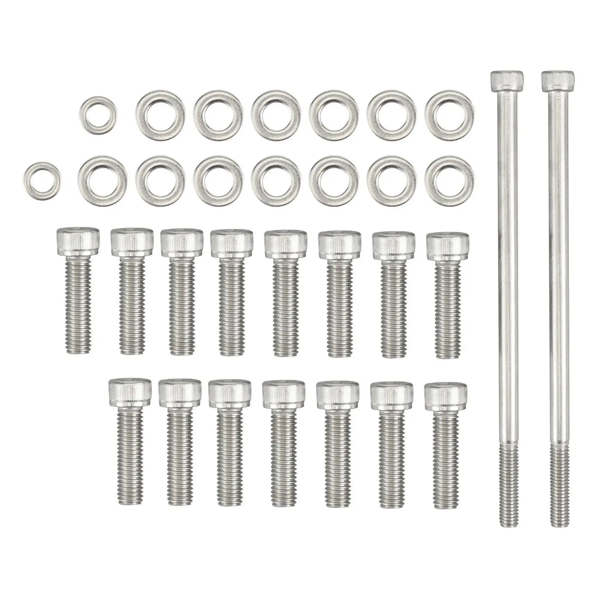 Chevy LS / LSX V8 Stainless Steel Oil Pan Bolt Kit for LS1 / LS2 / LS3 / LS6 / LS7 & Vortec 4.8L / 5.3L / 6.0L / 6.2L Truck Engines (Gen III / Gen IV)