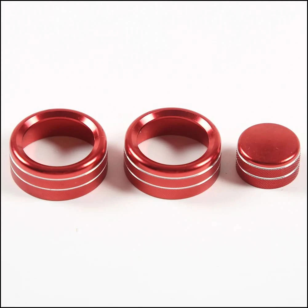 Corvette C6 Aluminum Climate Control Knob Rings – Interior Trim Upgrade (2007–2013, 3-Piece Set)